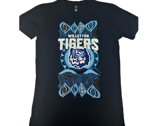 First Nations Design T-Shirt Blue - Image 3